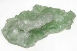 Green Cubic Fluorite Crystals with Phantoms - China #216341-1